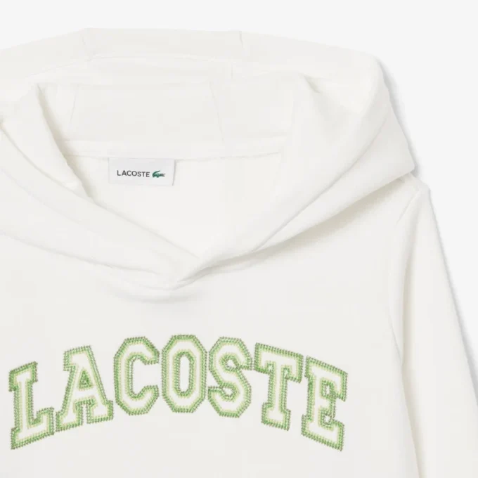 Fleece-Hoodie mit Stickerei