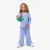 Fleece-Jogginghose für Mädchen mit ausgestelltem Bein