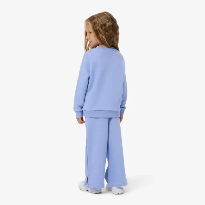 Fleece-Jogginghose für Mädchen mit ausgestelltem Bein