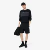 Fleece-Shorts mit Colorblock-Design in Regular-Fit