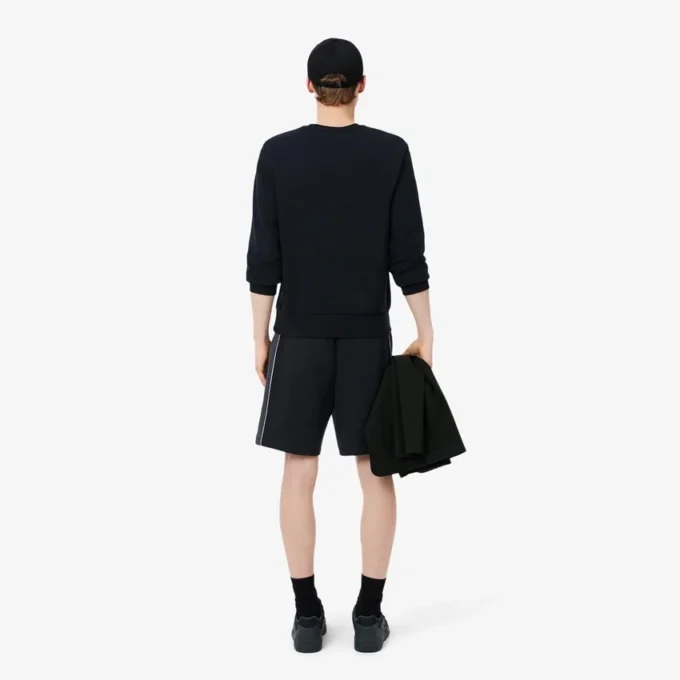 Fleece-Shorts mit Colorblock-Design in Regular-Fit