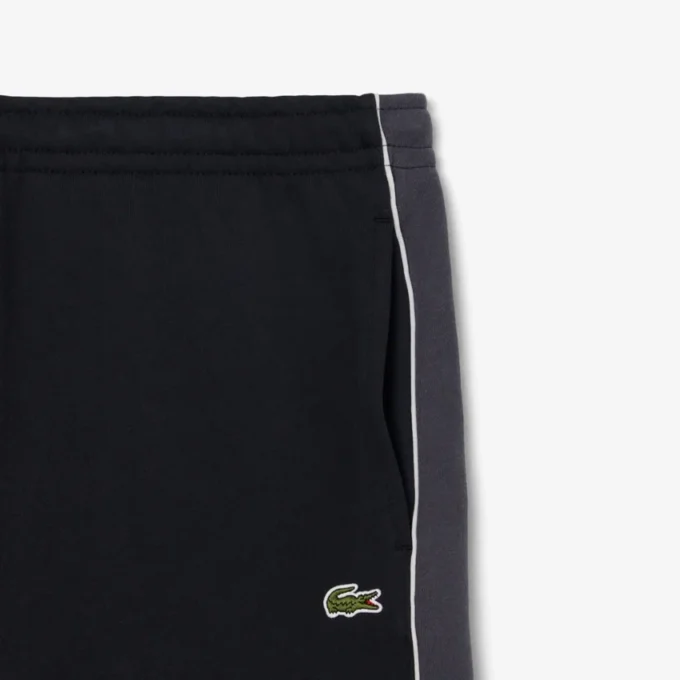 Fleece-Shorts mit Colorblock-Design in Regular-Fit