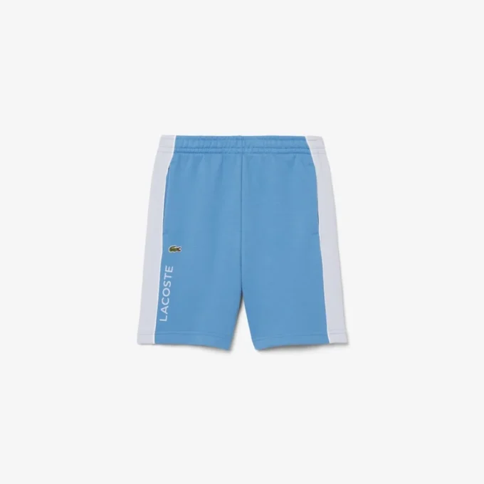 Fleece-Shorts mit Farbblock-Design
