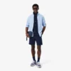 Fleece-Shorts mit Logo-Streifen in Regular Fit