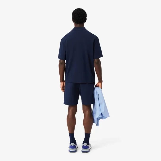 Fleece-Shorts mit Logo-Streifen in Regular Fit