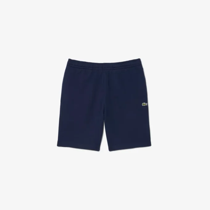 Fleece-Shorts mit Logo-Streifen in Regular Fit