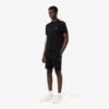 Fleece-Shorts mit Logo-Streifen in regulärer Passform