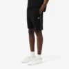 Fleece-Shorts mit Logo-Streifen in regulärer Passform