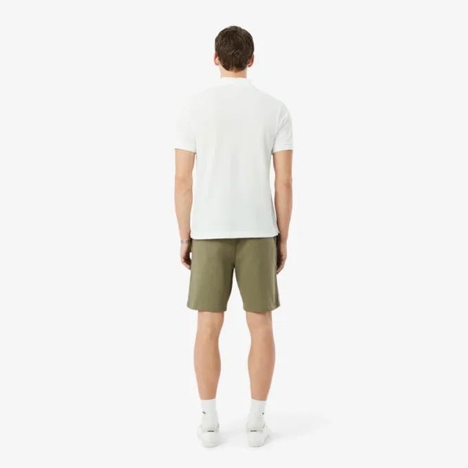 Fleece-Shorts mit Logo-Streifen in regulärer Passform