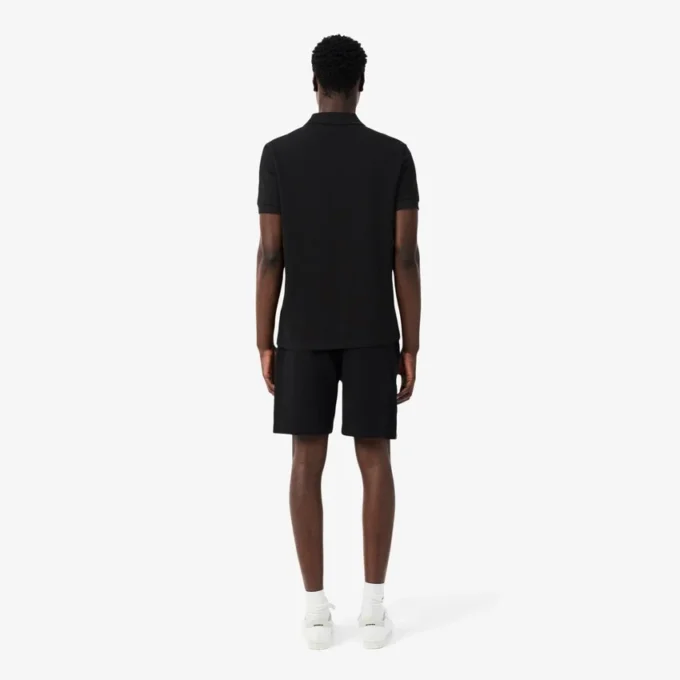 Fleece-Shorts mit Logo-Streifen in regulärer Passform