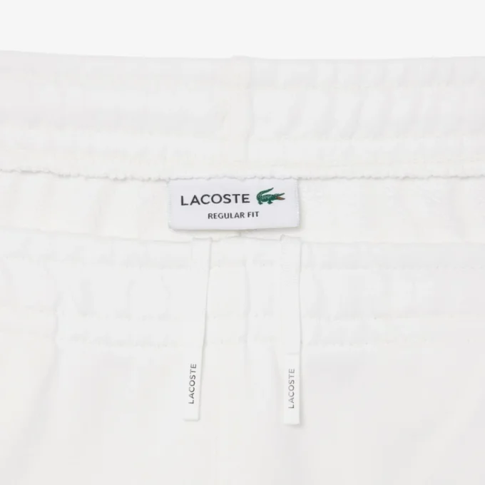 Fleece-Shorts mit Logo-Streifen in regulärer Passform