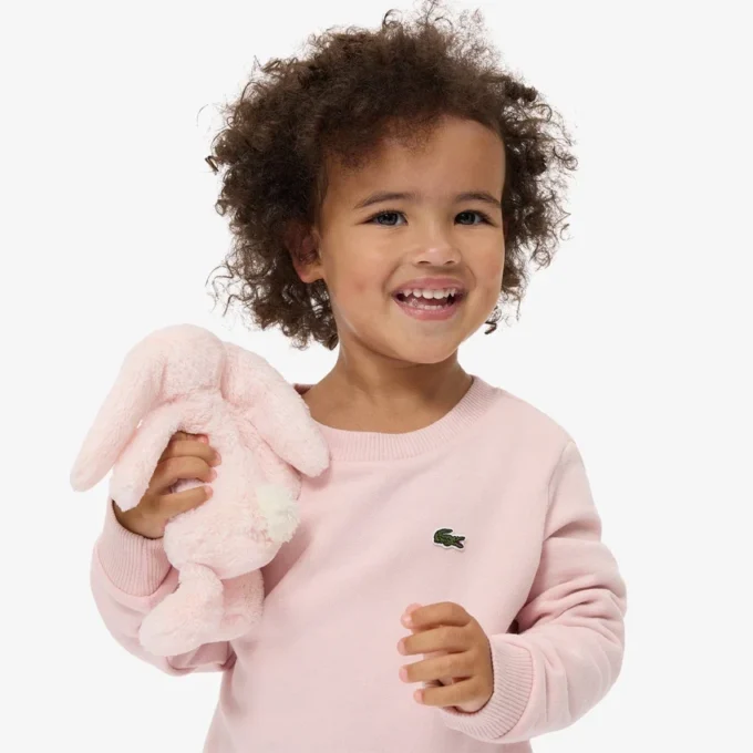 Fleece-Sweatshirt mit Rundhalsausschnitt für Kinder