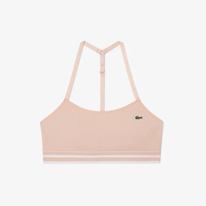 Gerippter Baumwoll-Bralette