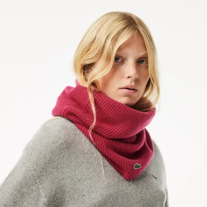 Gerippter Kaschmir-Schlauchschal für Damen