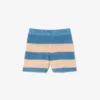 Gestreifte Mesh-Strick-Shorts