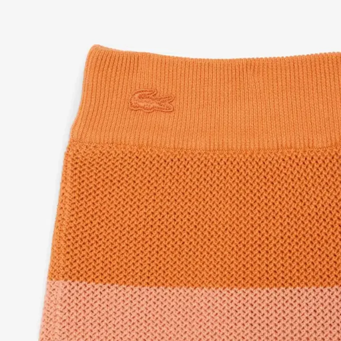 Gestreifte Mesh-Strick-Shorts