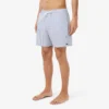 Gestreifte, strukturierte Retroshorts in mittlerer Länge für Herren