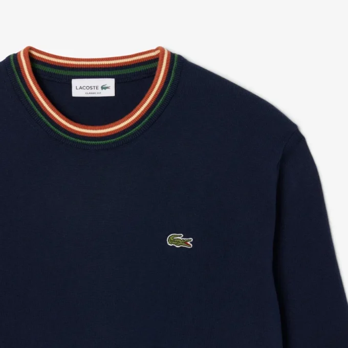 Gestreifter Baumwoll-Jersey-Pullover für Herren