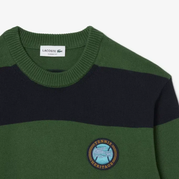 Gestreifter Baumwoll-Jersey-Pullover für Herren