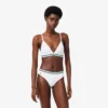 Gestreifter Baumwoll-Triangel-Bralette