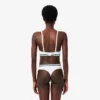 Gestreifter Baumwoll-Triangel-Bralette