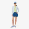 Gestreifter Pullover mit Zopfmuster und Poloshirt-Kragen
