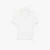 Gestreifter Pullover mit Zopfmuster und Poloshirt-Kragen