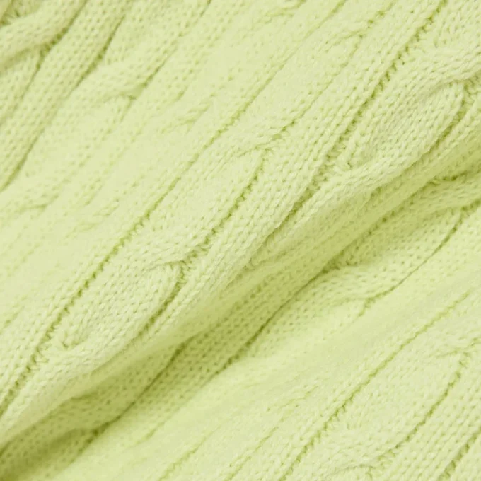 Gestreifter Pullover mit Zopfmuster und Poloshirt-Kragen