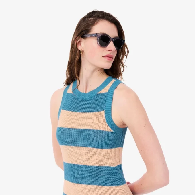 Gestreiftes Baumwollkleid