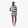 Gestreiftes Poloshirt aus Mesh-Strick