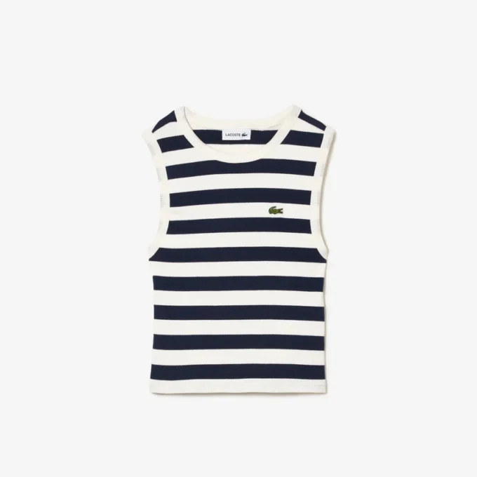 Gestreiftes Ripp-Tanktop aus Baumwolle für Kinder