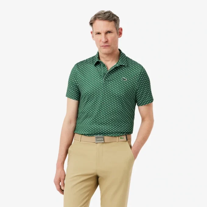 Golf-Poloshirt mit Regular Fit und Aufdruck