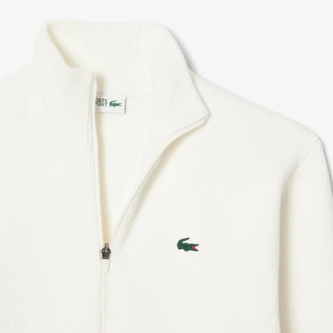 Golfpullover für Herren aus geripptem Strick mit Reißverschluss