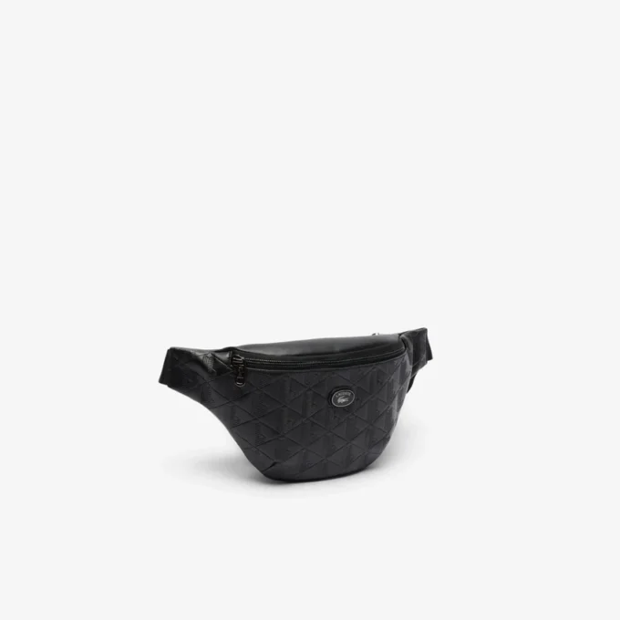 Gürteltasche aus geprägtem Leder mit Monogramm