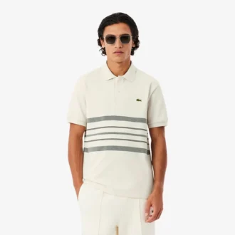 Hergestellt in Frankreich Klassisch geschnittenes gestreiftes Poloshirt