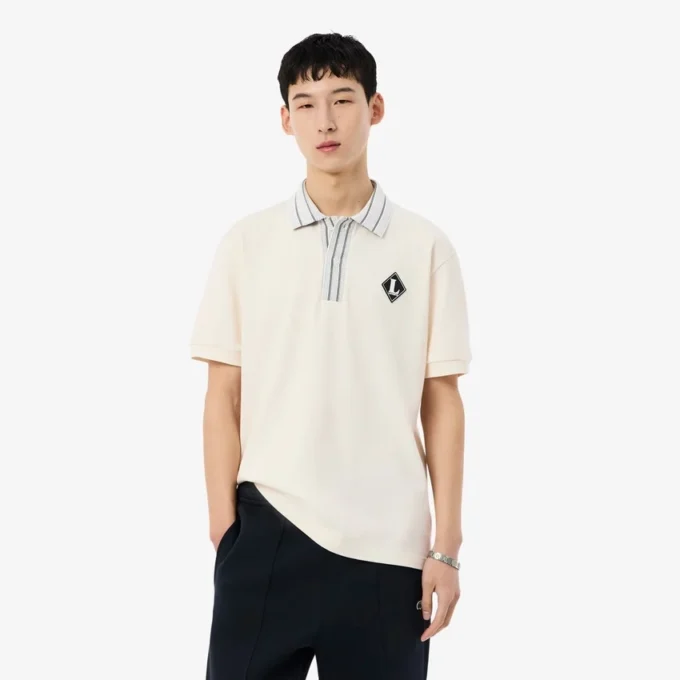 Hergestellt in Frankreich Poloshirt mit klassischer Passform und Emblem