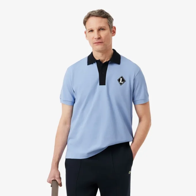 Hergestellt in Frankreich Poloshirt mit klassischer Passform und Emblem