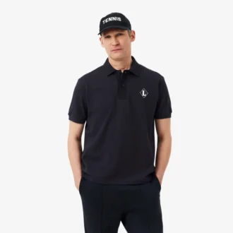 Hergestellt in Frankreich Poloshirt mit klassischer Passform und Emblem