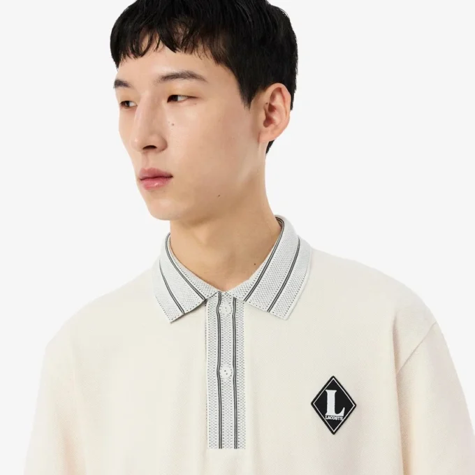 Hergestellt in Frankreich Poloshirt mit klassischer Passform und Emblem