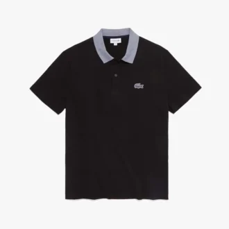 Herren-Baumwoll-Poloshirt mit kontrastierendem Kragen