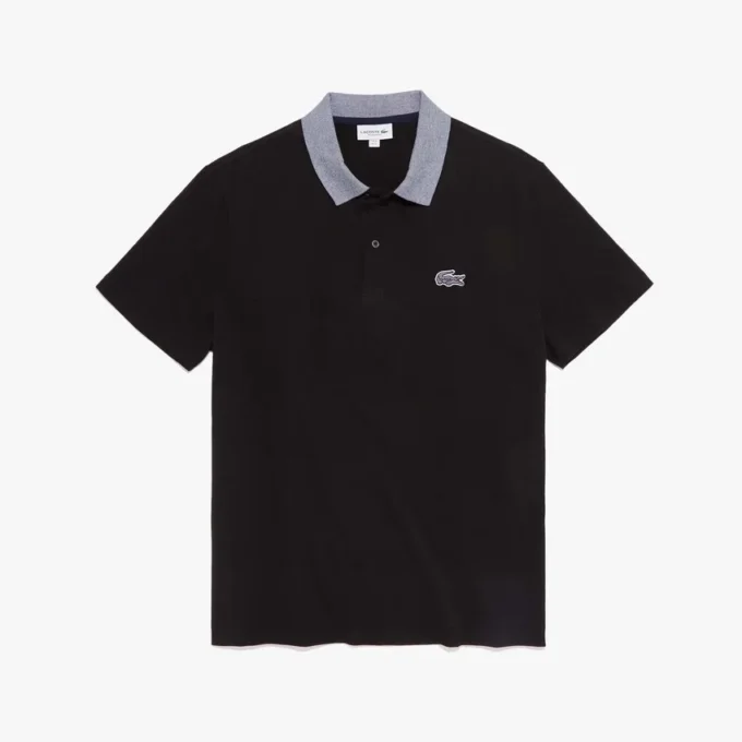 Herren-Baumwoll-Poloshirt mit kontrastierendem Kragen