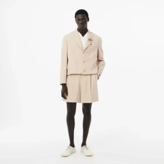 Herren-Bermudashorts aus Wolle im Runway-Stil