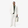 Herren-Blazer mit doppelter Knopfleiste und gesticktem Heritage-Emblem