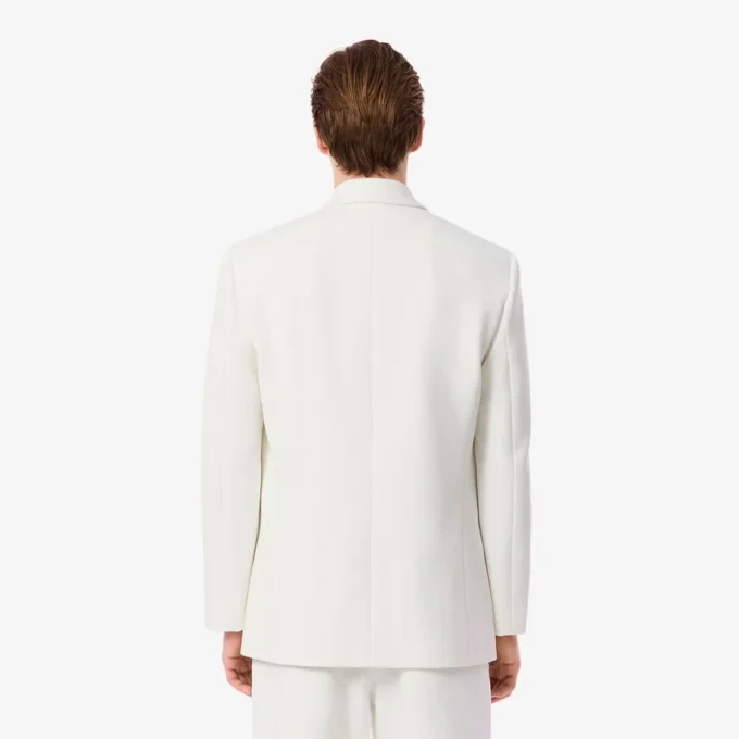 Herren-Blazer mit doppelter Knopfleiste und gesticktem Heritage-Emblem