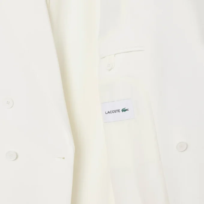 Herren-Blazer mit doppelter Knopfleiste und gesticktem Heritage-Emblem