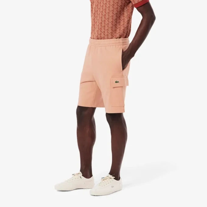 Herren-Cargo-Shorts aus Baumwollfleece