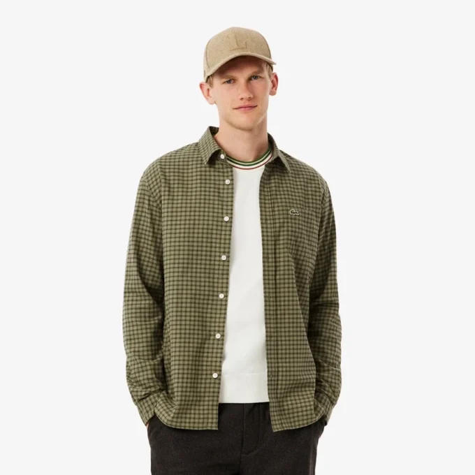 Herren-Flanellhemd mit Karomuster in Regular Fit