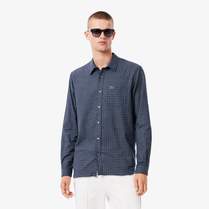 Herren-Flanellhemd mit Karomuster in Regular Fit
