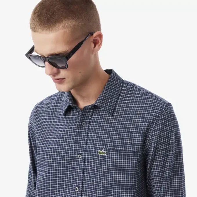 Herren-Flanellhemd mit Karomuster in Regular Fit