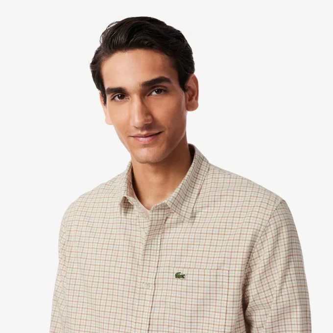 Herren-Flanellhemd mit Karomuster in Regular Fit